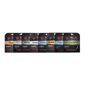 DEMO PACKAGE: 8 Poly + Lux Supreme (multi) Tennis String Set (0.92 € /1 Meter - inc VAT, plus shipping)